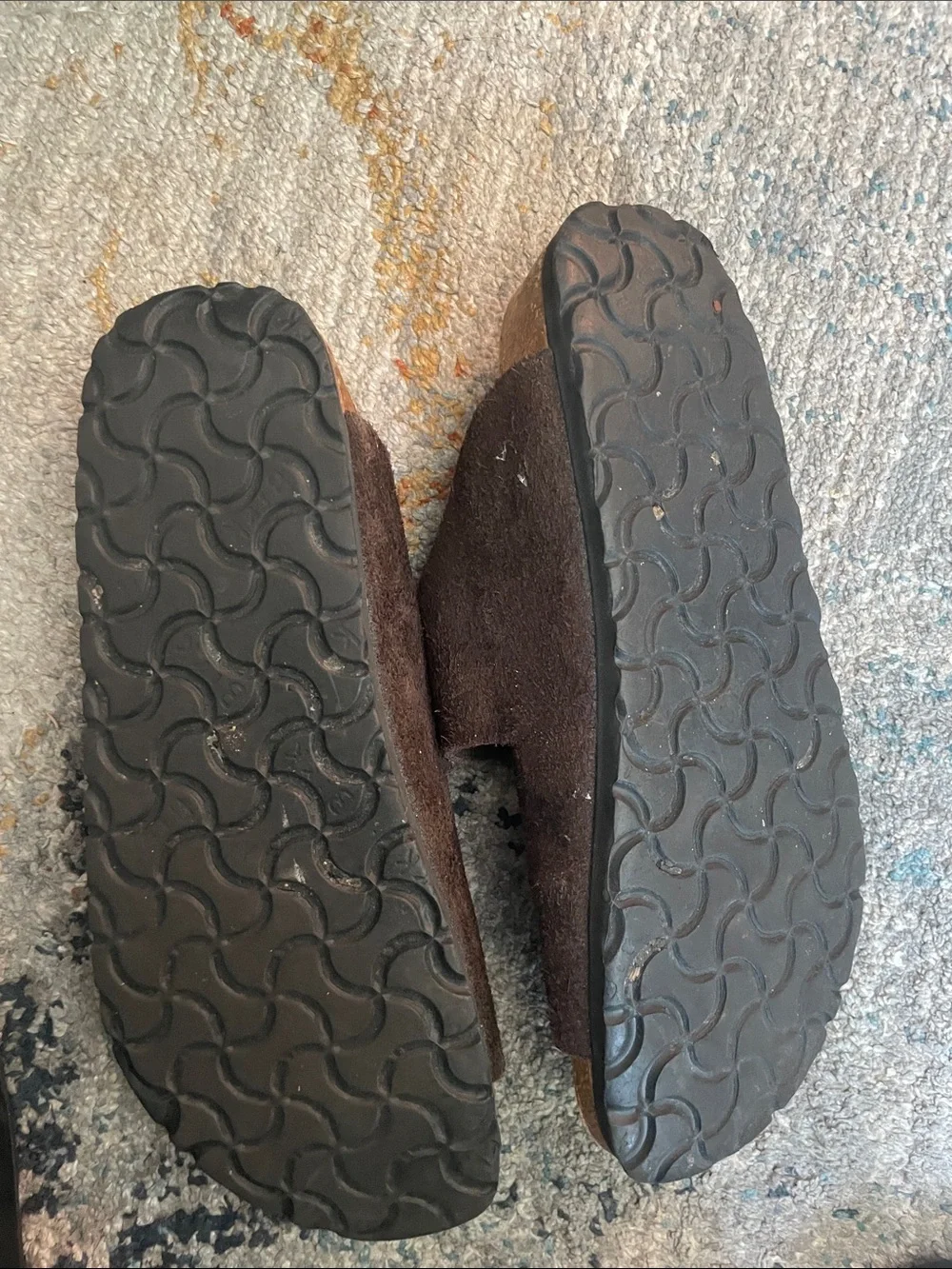 Birkenstock Brown Suede Double-Strap Sandals, Size 5.5